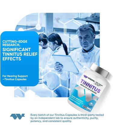 Tinnitus Relief for Ringing Ears - Supports Ear Health Reduces Ringing in Ears for Men & Women 120 Capsules 120 Count(Pack of 1) - Buy Online on GoSupps.com