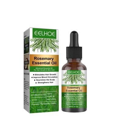 Rosemary oil hair 30ml essential rosemary oil for hair growth and skin care natural rosemary oil stimulates the hair thicker fuller nourishes the scalp eyebrows and eyelashes (1PCs)