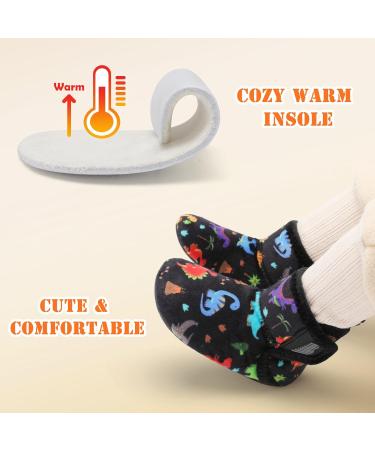 JOINFREE Baby Dinosaur Slippers | Non-Slip Rubber Sole Cozy Home Booties for Toddler Boys and Girls - Buy Online on GoSupps.com