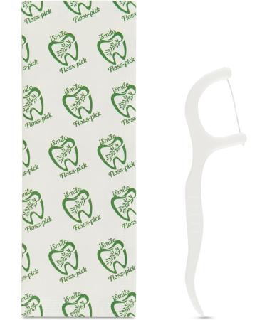 i-Smile Dental Floss Picks - Biodegradable Individually Wrapped Extra Mint Flavor for Gum Health Shred Resistant Eco-Friendly Oral Care - Buy Online on GoSupps.com