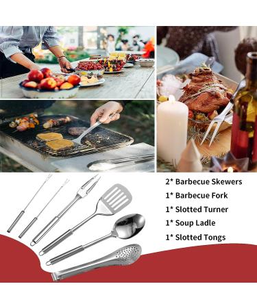 27 Piece Stainless Steel Portable Camping Kitchen Utensil Set - Outdoor Cooking Organizer for Travel, Picnics, BBQs - Black - Buy Online on GoSupps.com