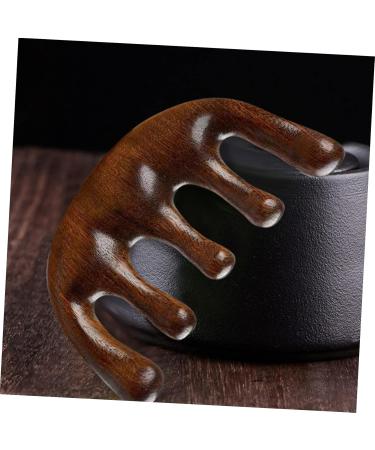 Frcolor Wide Tooth Massage Comb - Handicraft Hairworm Brush for Deep Scalp Relaxation | 10x6.3cm Resin Tool - Buy Online on GoSupps.com