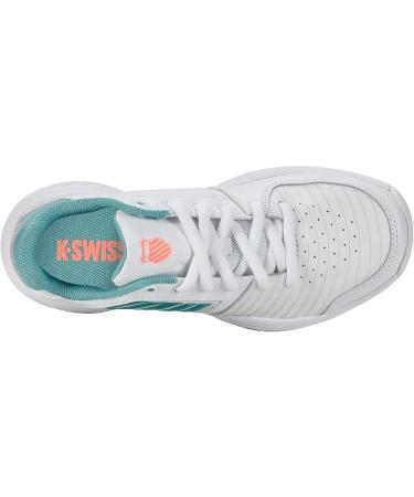 K-Swiss Girls COURT EXPRESS CARPET Tennis Shoes - 33 EU White Nile Blue Desert Flower | Performance Footwear for International Shipping - Buy Online on GoSupps.com