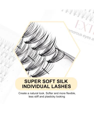 EXTENIFY Eyelash Individual Lashes DIY Kit 0.07mm 10|20 Roots 240 Clusters C Curl 8-14mm - Natural False Eyelash Extension for Home Use - Buy Online on GoSupps.com