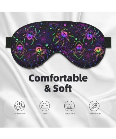 Multi-Colored Spiders Adjustable Sleep Mask | Double-Sided Eye Covers for Perfect Shading & Eye Edema Relief - Soft & Comfortable - Buy Online on GoSupps.com