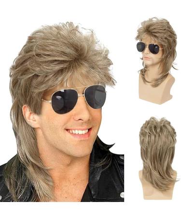 yuwqqoajv Mens Punk Wig Realistic Appearance Durable Construction Halloween Costume Fiber For Male Wig Cover Party Wig Vintage Black - Buy Online on GoSupps.com