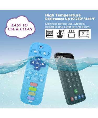 Teething Toys for Babies 2 Pack Baby Teething Toys Baby Toys 3-6 Months 6-12 Months Mobile Phone & Remote Control Teether for Baby Toddler Infant Baby Boy Girl Teether Chew Toys - Buy Online on GoSupps.com