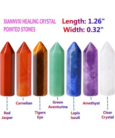 XIANNVXI 7 Pcs Healing Crystals Stones Set - Chakra Gemstones for Energy Meditation Therapy - Buy Online on GoSupps.com