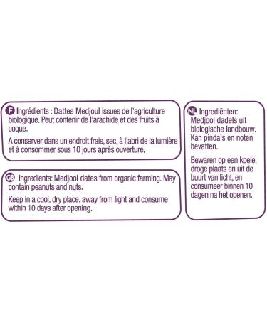 La Favorite - Organic Medjool Dates 250 g - Large Caliber Dates with Stone - Guaranteed Freshness - Fleshy & Melting - Origin - Buy Online on GoSupps.com