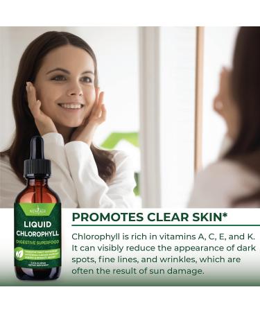 Chlorophyll Liquid Drops - Natural Energy Booster - Digestion & Immune Support - Internal Deodorant - Liver Function - 2 Fl Oz (1 Pack) - Buy Online on GoSupps.com