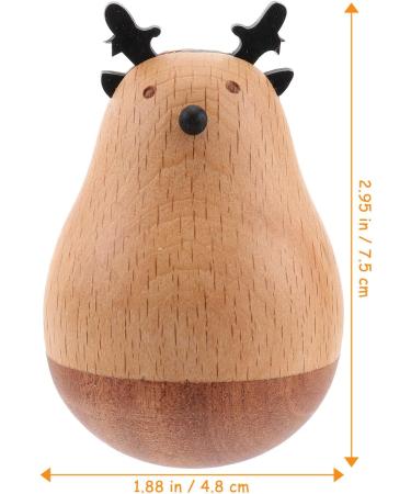 Wooden Standing Toys for Kids - Decorative Penguin Bear & Reindeer Figures | Eco-Friendly Baby Rattles & Children's Wooden Toys - Buy Online on GoSupps.com