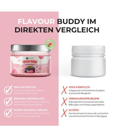 Vetain Flavor Buddy Waldbere 200g - 100% Natural Taste Powder with Real Pieces | Low-Calorie & High Solubility | Made in Germany - Buy Online on GoSupps.com