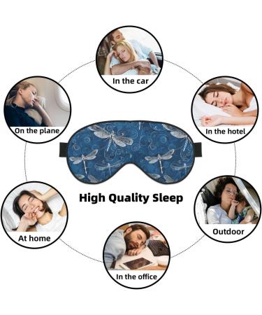 Buy Blue Dragonfly Sleep Mask Eye - Reusable Soft Blackout Eye Masks for Better Sleep | Travel Camping Essentials & Perfect Gifts for Him & Her - Buy Online on GoSupps.com