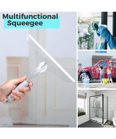 Shower Squeegee Set - Glass Door, Bathroom Tile and Mirror Cleaner - 2 Pack - Buy Online on GoSupps.com