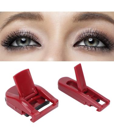 2pcs Cute Eyelash Curler Set - Portable Mini Travel Curlers for Delicate Lashes | Long Lasting Professional Quality (Red - Buy Online on GoSupps.com