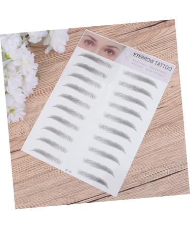 Beavorty Artificial Eyebrow 6 pcs 3d s cosmetology kit Brow Shaper Makeup Eyebrow Transfer template 1 count (Pack of 1) Blackx3pcs - Buy Online on GoSupps.com