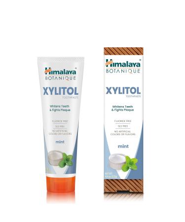 Himalaya Botanique Whitening Antiplaque Toothpaste with Xylitol for Plaque Reduction & Gentle Whitening, 4 oz - Buy Online on GoSupps.com