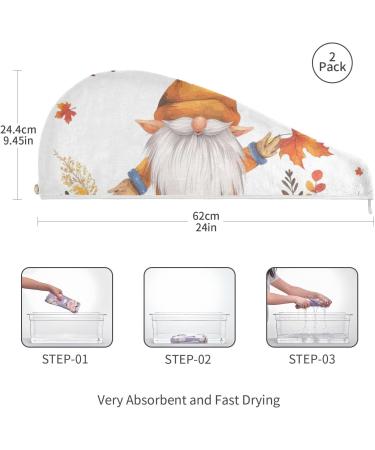 Super Absorbent Dwarf Hair Towel 2 Pack - Quick Dry Pumpkins Turbans for Women & Girls | Perfect Hair Drying Solution - Buy Online on GoSupps.com
