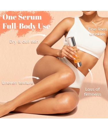 Be Glossy Body Serum for Wrinkles Smoothing & Firming Anti-Aging Serum with LIFTONIN Peptides & Collagen for Toning Neck Arms Legs & Belly 3.38 Fl Oz 3.38 Fl Oz (Pack of 1) - Buy Online on GoSupps.com