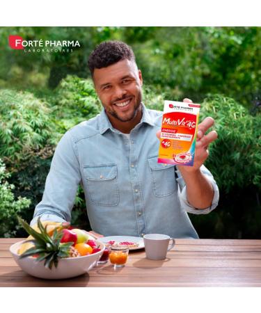 Fort Pharma - Multivit' 4G Energie - Food Supplement Shape and Tone - 12 Vitamins 7 Minerals - Ginseng Guarana Magnesium Ginger - Fatigue Irritability - 60 Two-Layer Tablets - Buy Online on GoSupps.com