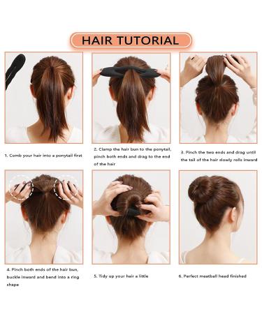 8 Pcs Kids Foam Hair Bun Maker Set - Magic Hair Twister for Easy Bun Creation - Black Hair Buns Accessories for Women - Buy Online on GoSupps.com