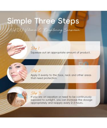 LAIKOU Sakura sunscreen face 2 x 50 ml vitamin c - Buy Online on GoSupps.com