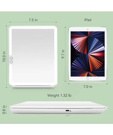 2023 Upgraded Travel Makeup Mirror with Lights and 3x 5x Magnifying, Portable, Touch Screen, USB Rechargeable - Large - Buy Online on GoSupps.com