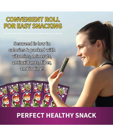 Tao Kae Noi BBQ Grilled Seaweed Snacks | Healthy Nori Rolls for Kids & Adults | 6 Pack 3g Bags - Buy Online on GoSupps.com