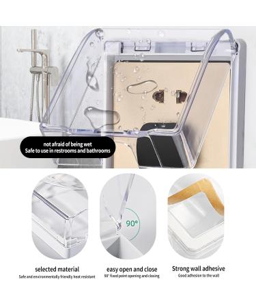 Sipiris Self-Adhesive Socket Cover - 86 Wall Switch Splash Protection Box (4 Pack) | Waterproof Socket Safety Cover for Home & International Use - Buy Online on GoSupps.com
