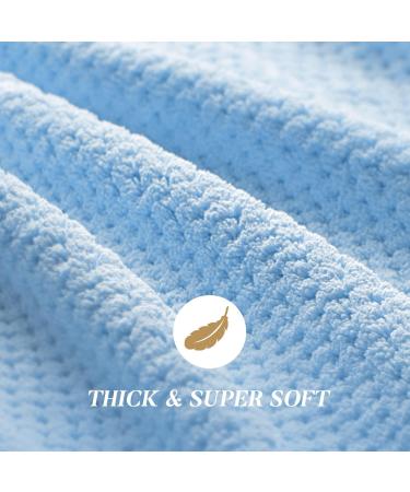 Sucedul Large Microfiber Hair Towel Wrap 2 Pack - Super Absorbent & Anti-Frizz Hair Drying Towel for Long Thick Curly Hair - Fast Drying Hair Turbans - Super Soft Towels in Blue and Pink - Buy Online on GoSupps.com