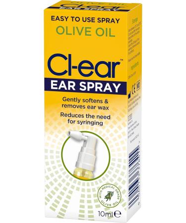 Clear Olive Oil Ear Spray - Natural Ear Wax Removal Treatment - Gentle & Easy to Use - 10ml Spray - Buy Online on GoSupps.com