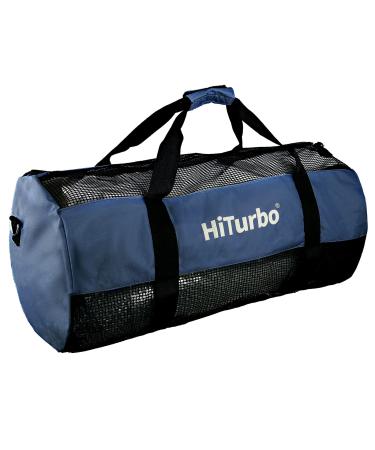 Hiturbo Mesh Duffel Bag, Dive Bags Travel Beach Gear Diving Duffels Luggage for Scuba, Surfing and Snorkeling Navy