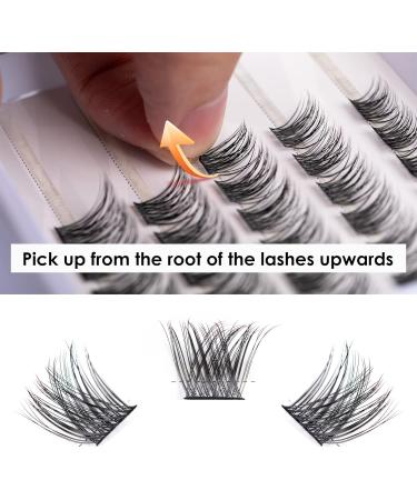 Lanciley 90 Cluster DIY Eyelash Extension Kit for Beginners - Fluffy Style, 10-16mm C CC D Curl - Easy to Use with Glue & Tweezers - Buy Online on GoSupps.com