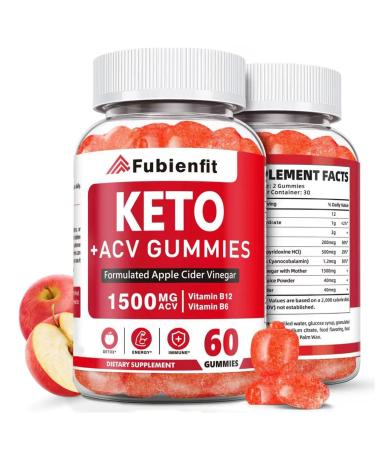 Apple Cider Vinegar Gummies with Mother ACV Gummies with B Vitamins, Pomegranate & Beet Root Daily Wellness & Digestive Balance Vegan, Sugar-Free Supplement, 60 Ct