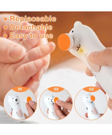 haakaa Electric Nail Trimmer Replacement Pads Baby Nail Trimmer Heads for Standard Baby Nail File Suitable for 12 Months+ Orange - Buy Online on GoSupps.com