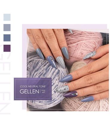 Gellen Gel Nail Polish Kit - 28 Pack Nude Grays Pastels Glitter Gel Polish Set | Glossy/Matte Top & Base Coat | Trendy Home/Salon Manicure Kit - Buy Online on GoSupps.com