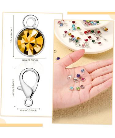120-Piece Birthstone, Flower, and Bling Charms Set for Jewelry Making - 12 Colors - Buy Online on GoSupps.com