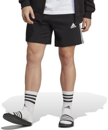 Buy adidas Men's Essentials French Terry 3-Stripes Shorts L Black - International Shipping Available - Buy Online on GoSupps.com
