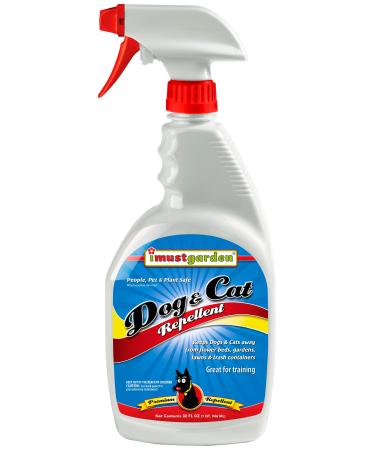 I Must Garden Dog and Cat Repellent: All Natural Spray to Stop Chewing and Repel from Yards, Plants, and Gardens  32oz Easy Spray Bottle 32oz Ready to Use