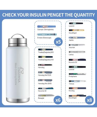 Portable Insulin Cooler Travel Case Diabetic Insulin Vial Carrying Case Insulin Pen Cooler Bottle Big Capacity Insulated Steel The Vacuum Thermos Bottle and Biogel Pack - Buy Online on GoSupps.com