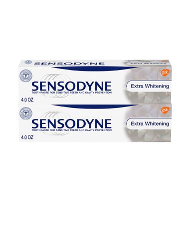 Sensodyne Extra Whitening Toothpaste with Fluoride Twin Pack 2 Tubes 4 oz (113 g) Each