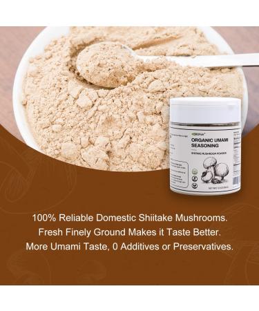 ORGFUN Organic Shiitake Mushroom Powder - Natural Umami Seasoning for Cooking 5.3 Oz - Buy Online on GoSupps.com