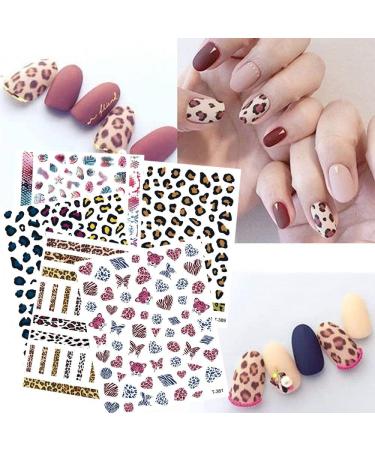 Self-Adhesive Hand-made Manicure Accessories Watercolor Leopard Decals Nail Stickers Nail Slider Nail Art Decorations(Style 2) - Buy Online on GoSupps.com