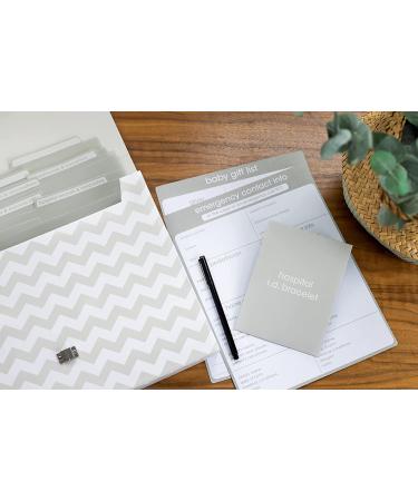 Pearhead Baby Document Organizer Briefcase - Gray Chevron | Perfect Gift for New Parents | Baby Shower Registry Essential - 1 Count - Buy Online on GoSupps.com