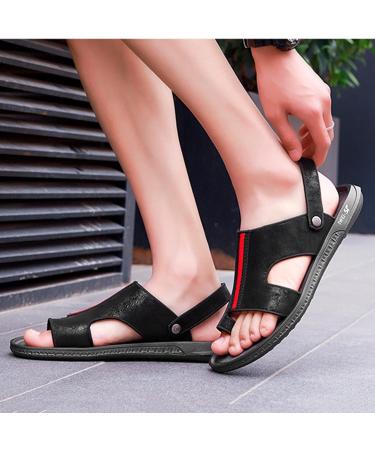 BIAJIAZHUA Orthopedic Correction Beach Slippers Men's Open Toe Sandals - Black, Size 9 - Buy Online on GoSupps.com