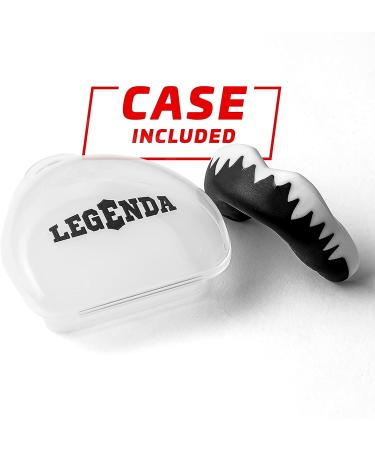Legenda Men's Mouth Guard for Boxing & MMA - Adult Sports Mouthpiece for Football, Lacrosse, Jiu Jitsu, Wrestling, BJJ - Includes Case - White - Buy Online on GoSupps.com