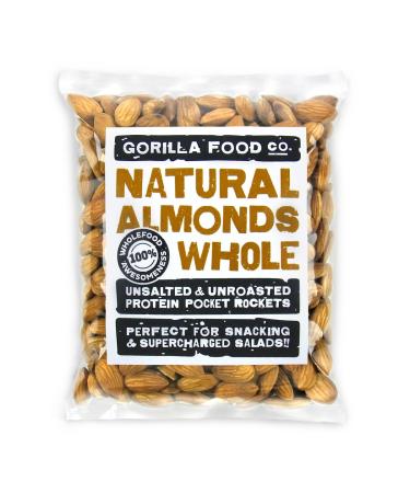 Gorilla Food Co. Natural Almonds Whole Raw Californian Extra No.1 Grade - 200g