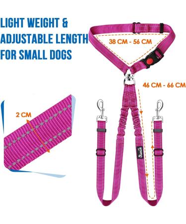 Slowton Double Dog Safety Belt | Dual-Pet Car Head Support for Small & Medium Dogs | Elastic Connection for Safe Vehicle Travel - Buy Online on GoSupps.com