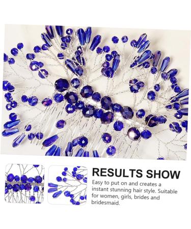 Didiseaon Bridal Crystal Hair Comb Wedding Hair Clips Bridal Hair Clip Tiara for Bride Wedding Bride Crystal Hair Comb Rhinestone Hair Clips Blue Crystal Bridesmaid Alloy Headgear - Buy Online on GoSupps.com