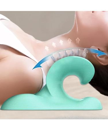 Neck Support Pillow C-Curve Pillow Design Neck Stretcher | Elastic Base Neck Support Traction Equipment with 2 Stretching Modes - Buy Online on GoSupps.com